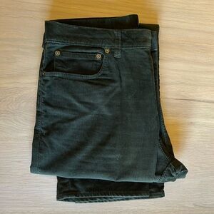 J. Crew Mercantile Forest Green Corduroy Pants Athletic Fit 33x32